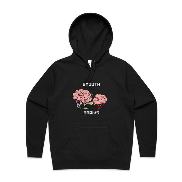 Womens Stencil Hood - Smooth Brains Thumbnail